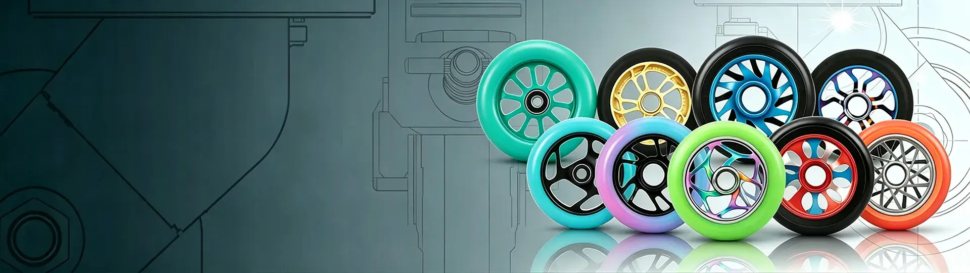 Fabrication sur mesure de roues et roulettes