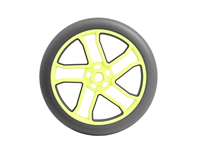 Grandes roues à moyeu bicolore